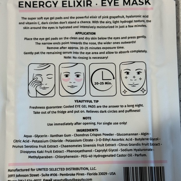 New YBEAUTY Energy Elixir eye masks. 3 boxes of 25 - Picture 6 of 6
